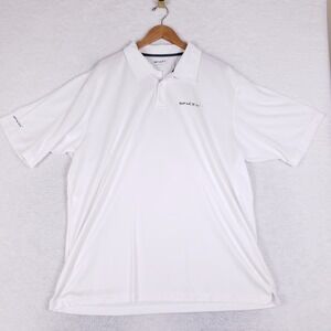 SpaceX Polo Shirt 3XL Performance Short Sleeve White Tech Space Logo Big Tall